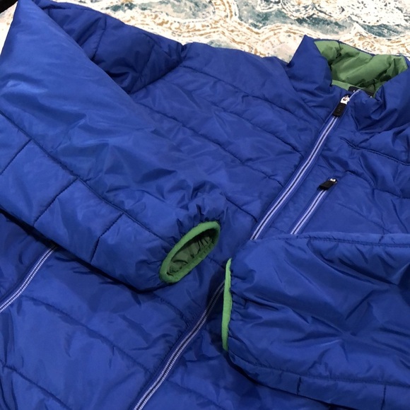 Lands End PrimaLoft size large blue puffer jacket - Picture 10 of 10